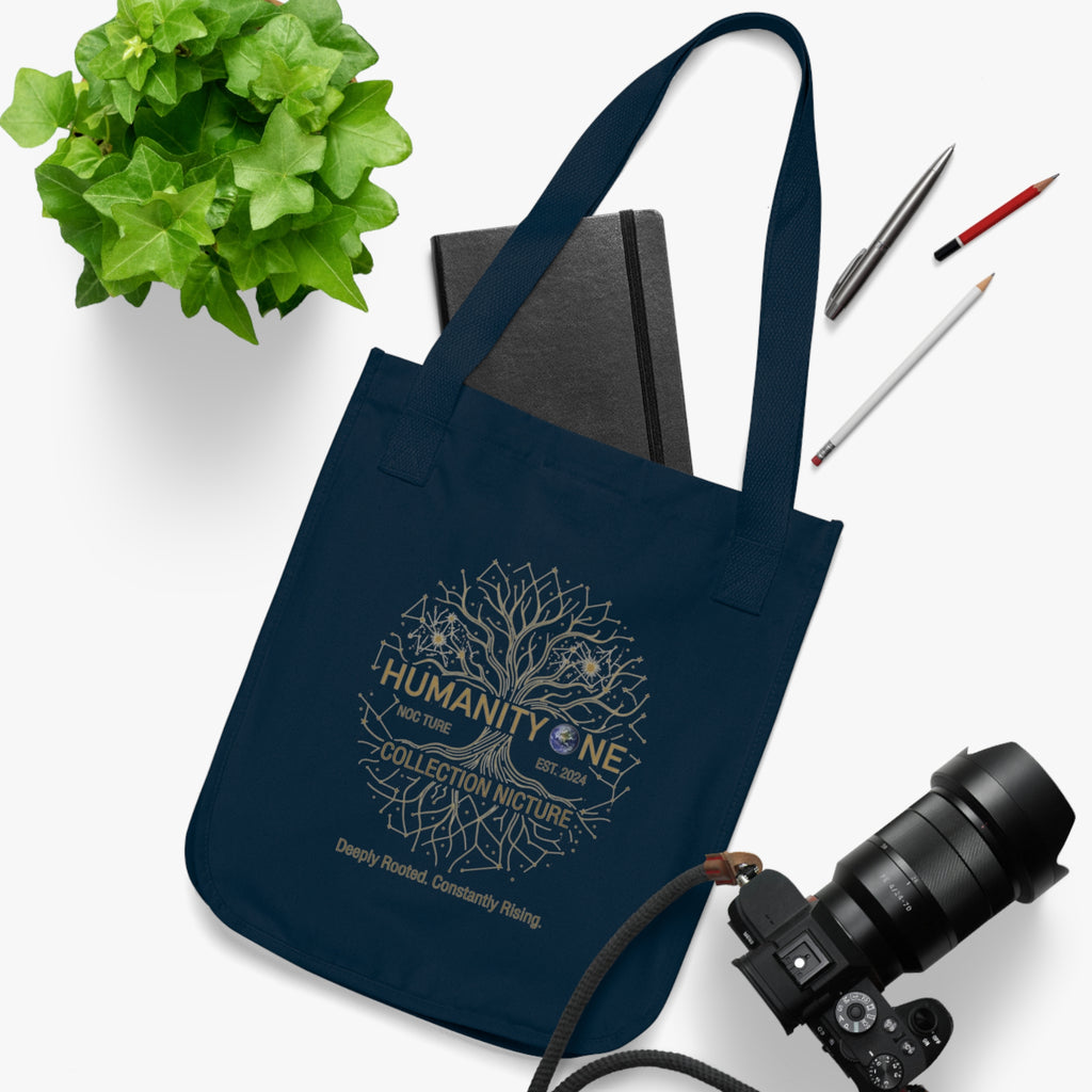 Humanity One The Universal Root Organic Canvas Tote — Nature-Inspired Eco Friendly Market Bag