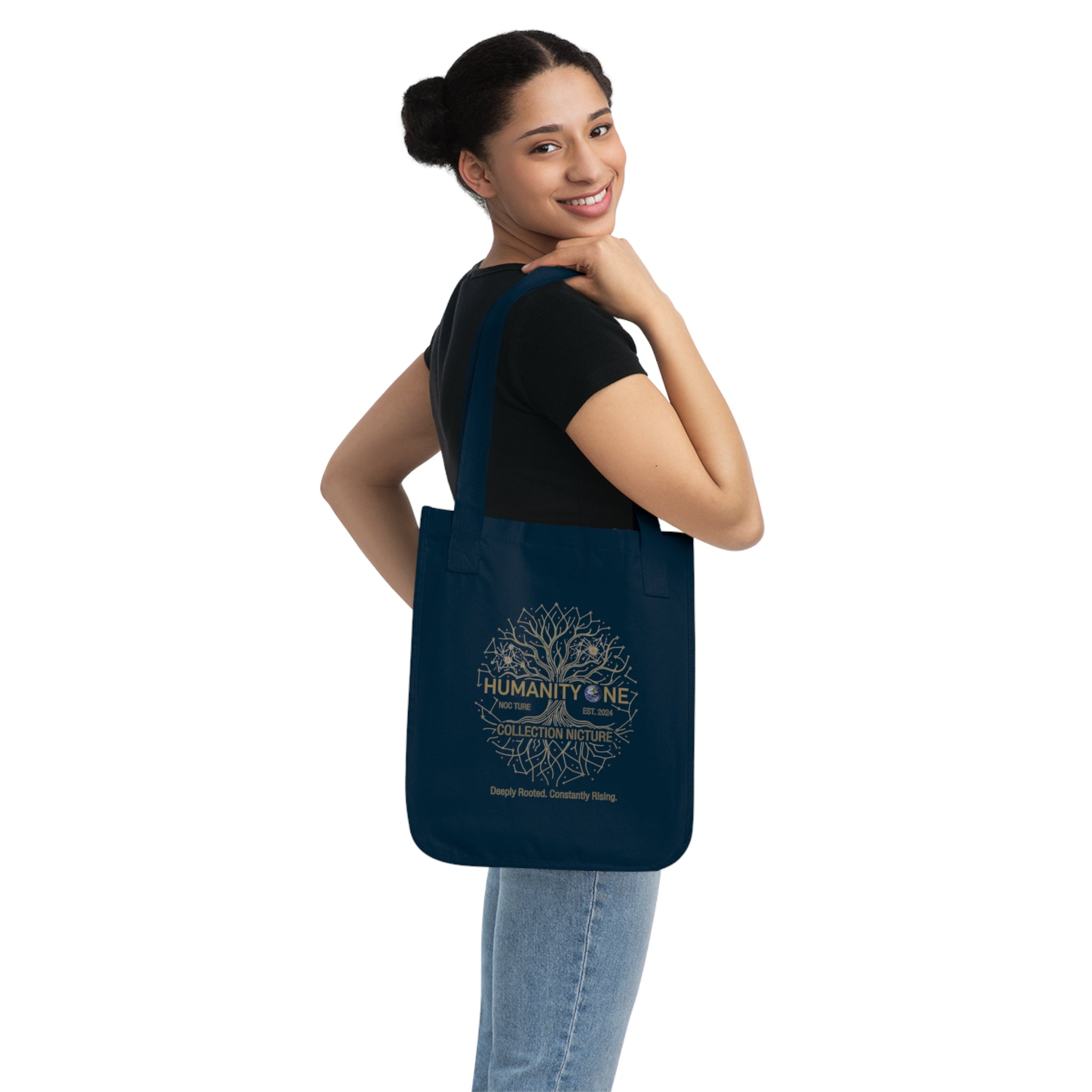 Humanity One The Universal Root Organic Canvas Tote — Nature-Inspired Eco Friendly Market Bag