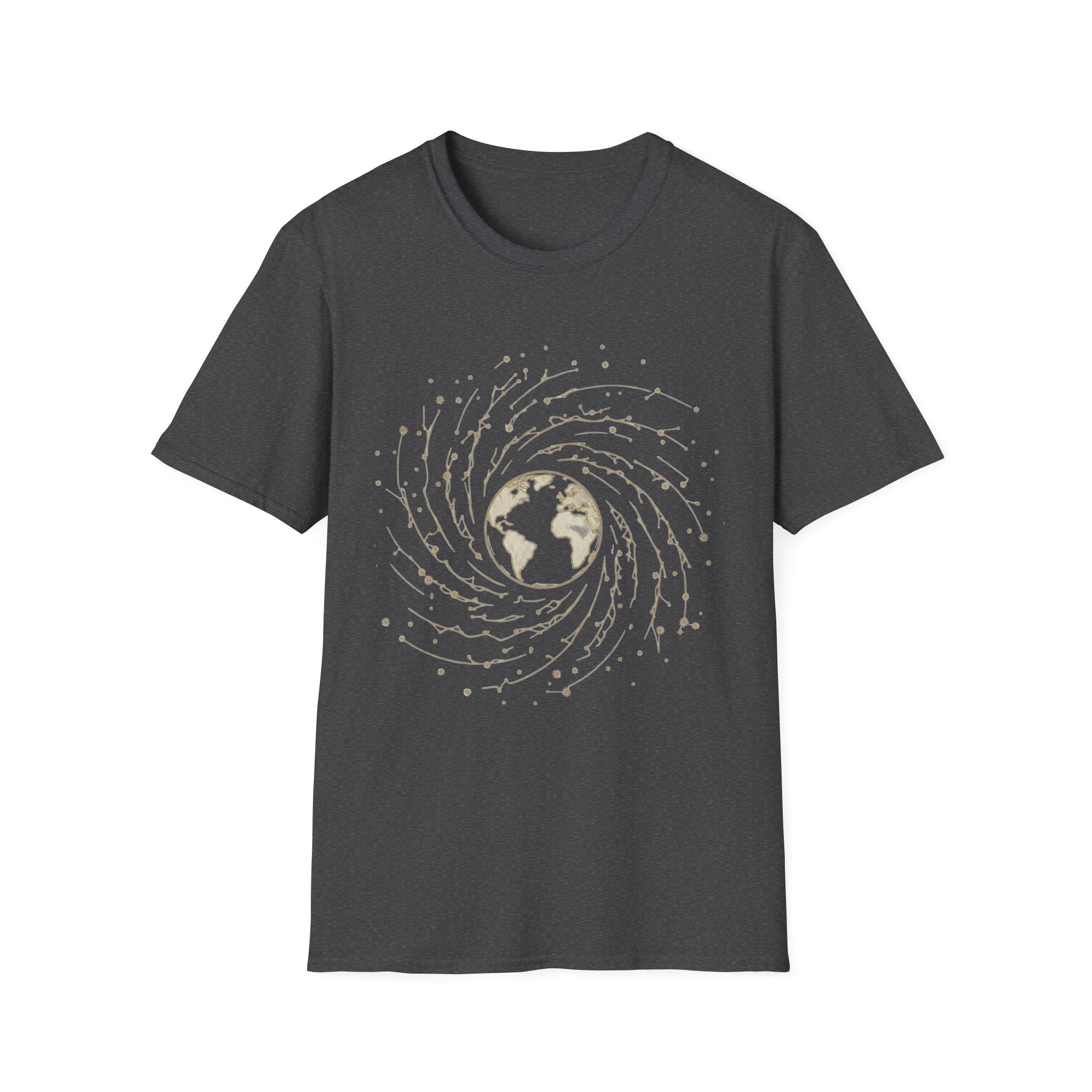 Earth Spiral T-Shirt — "Humanity One: United by the Stars" Graphic Tee