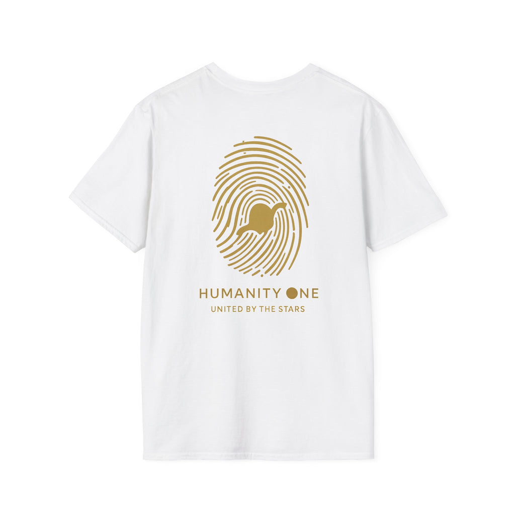 Earth Spiral T-Shirt — "Humanity One: United by the Stars" Graphic Tee