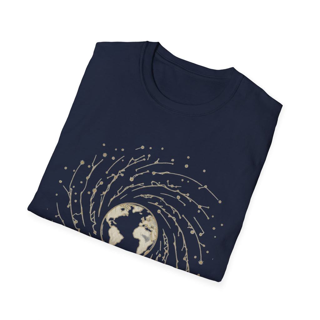 Earth Spiral T-Shirt — "Humanity One: United by the Stars" Graphic Tee