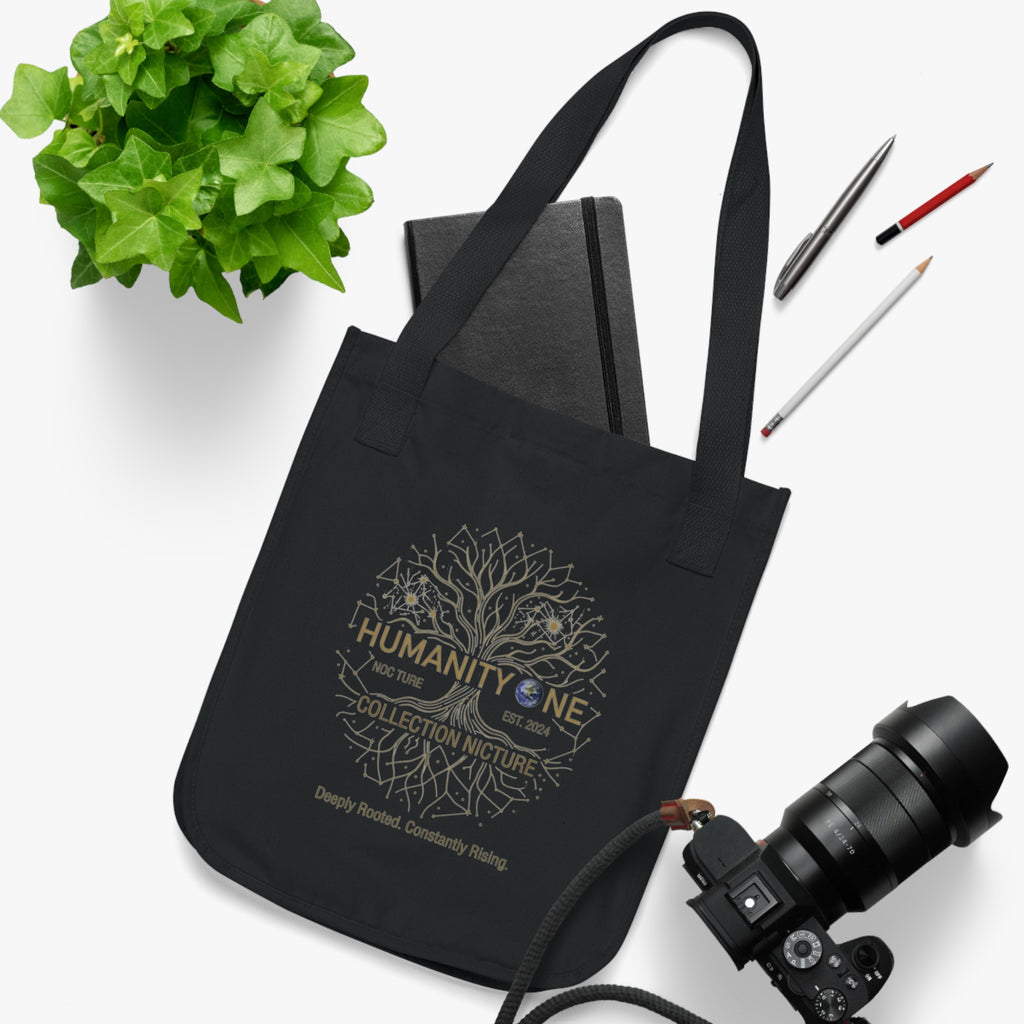 Humanity One The Universal Root Organic Canvas Tote — Nature-Inspired Eco Friendly Market Bag