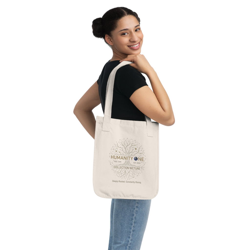Humanity One The Universal Root Organic Canvas Tote — Nature-Inspired Eco Friendly Market Bag
