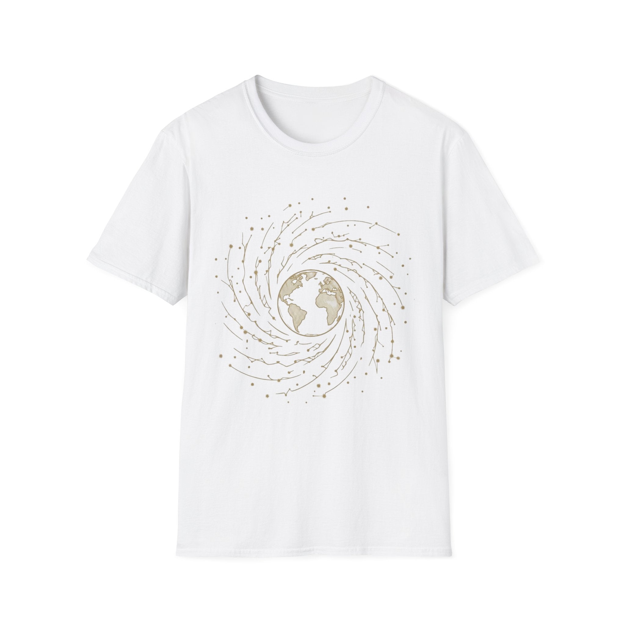 Earth Spiral T-Shirt — "Humanity One: United by the Stars" Graphic Tee