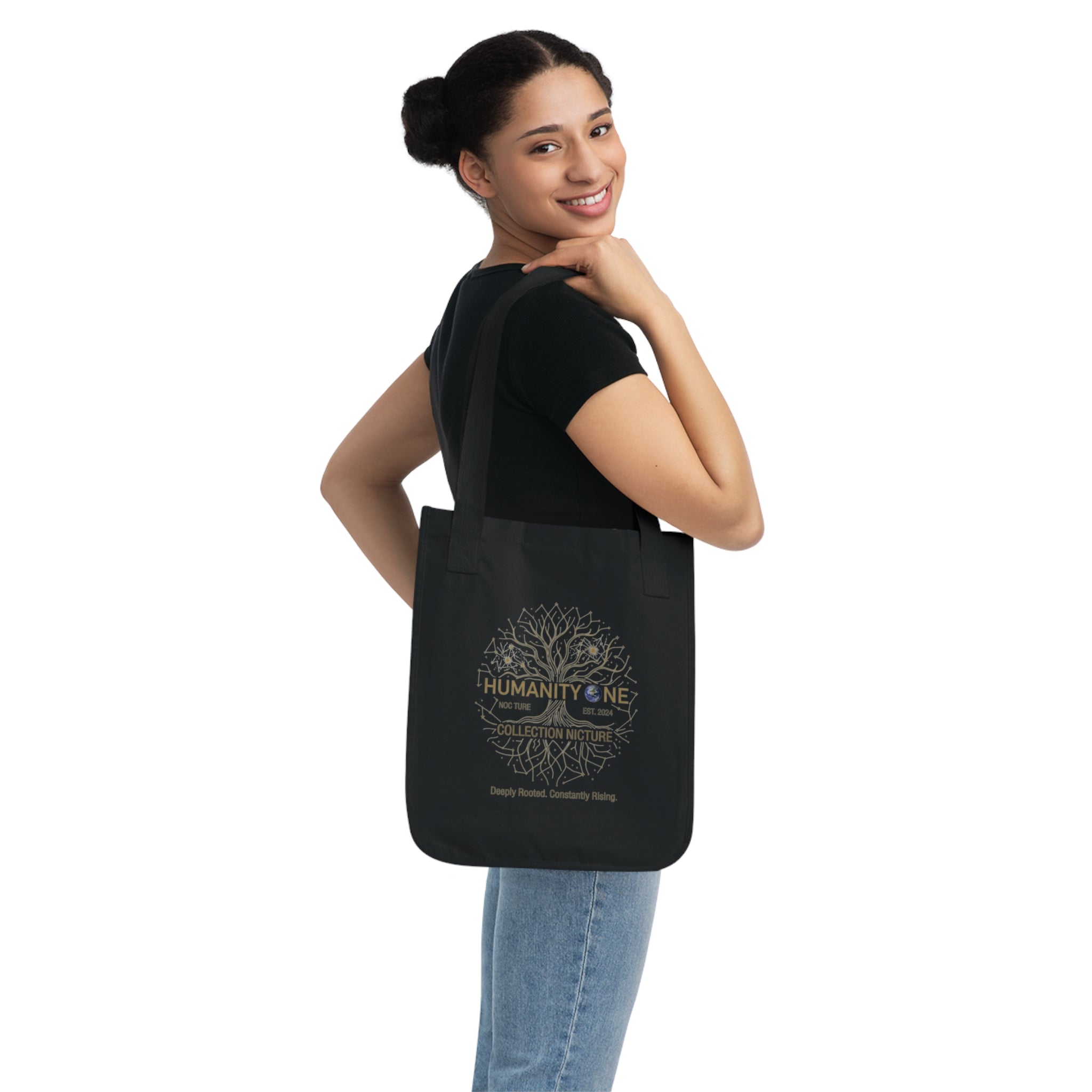Humanity One The Universal Root Organic Canvas Tote — Nature-Inspired Eco Friendly Market Bag