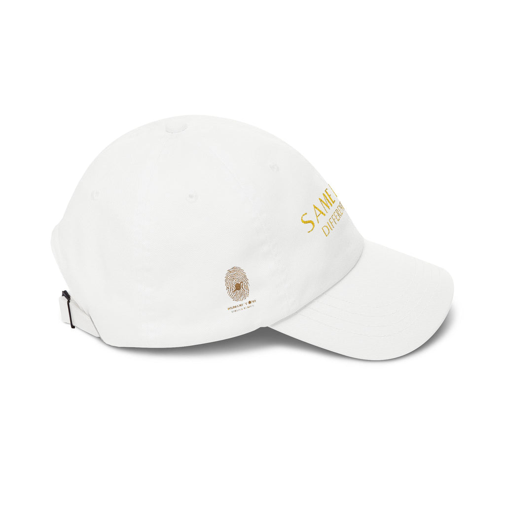 The SAME DUST. DIFFERENT STARS. Dad Embroidered White Baseball Hat