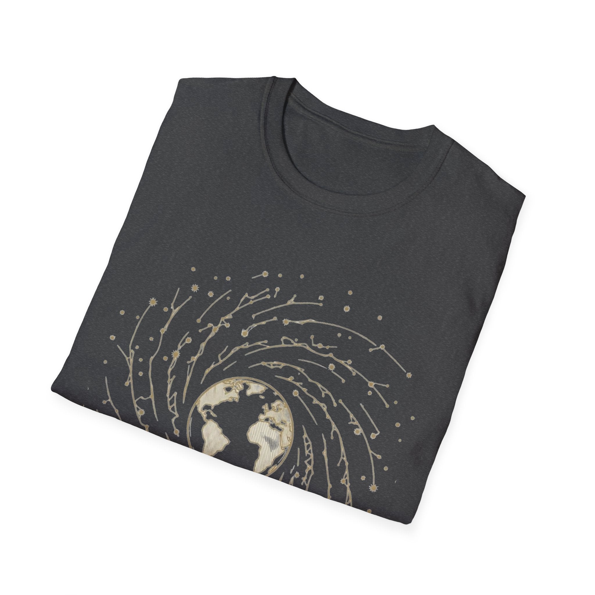Earth Spiral T-Shirt — "Humanity One: United by the Stars" Graphic Tee