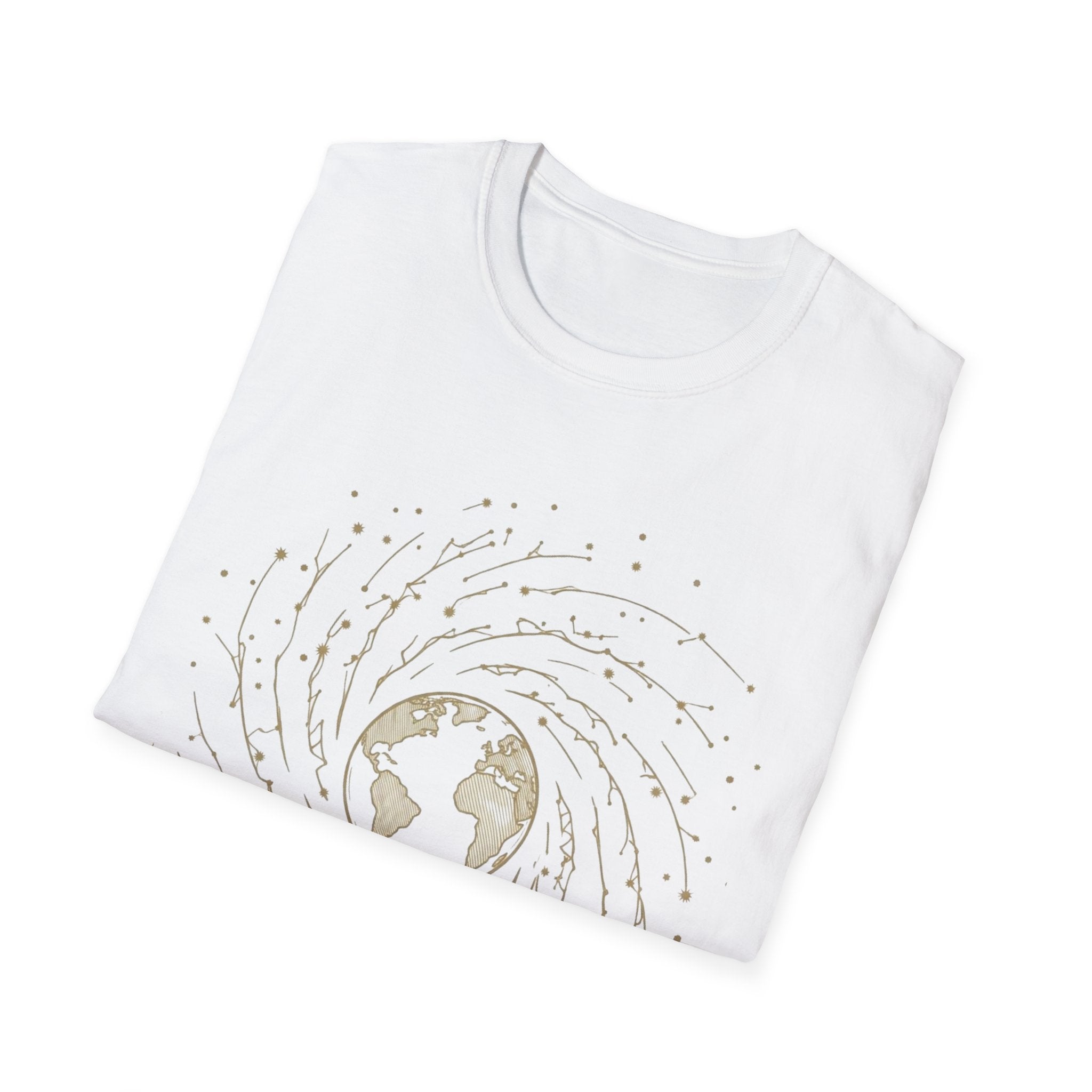 Earth Spiral T-Shirt — "Humanity One: United by the Stars" Graphic Tee