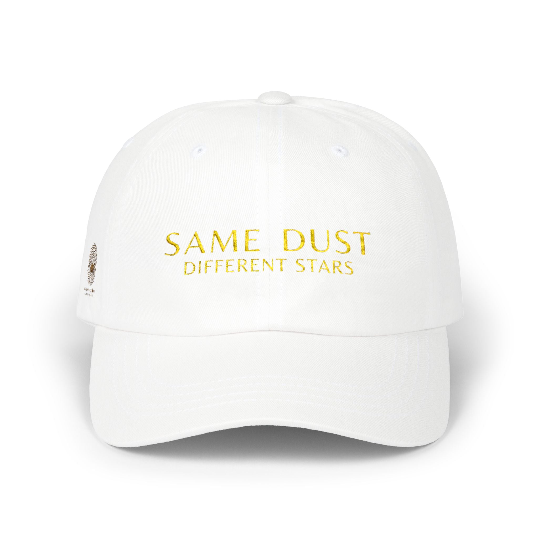 The SAME DUST. DIFFERENT STARS. Dad Embroidered White Baseball Hat